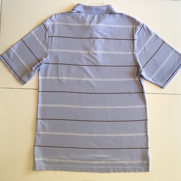 Daniel Cremieux Men's Blue Striped Short Sleeve Golf Polo Shirt Size M - Picture 2 of 7